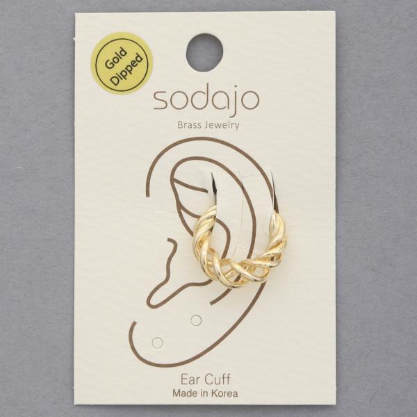 SODAJO TWISTED GOLD DIPPED EAR CUFF