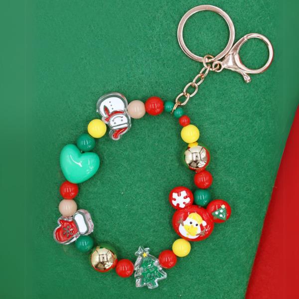 CHRISTMAS TREE GLOVE SNOWMEN KEYCHAIN