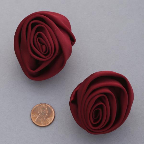 FABRIC FLOWER EARRING