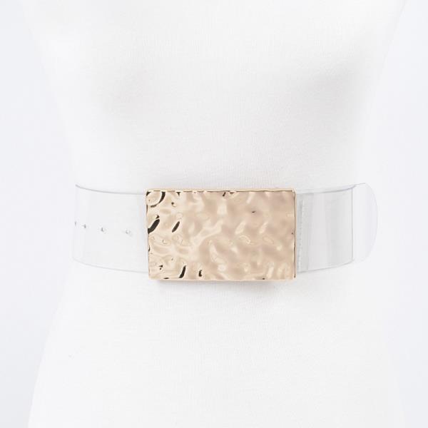 VINTAGE METAL BUCKLE CLEAR PLUS SIZE BELT