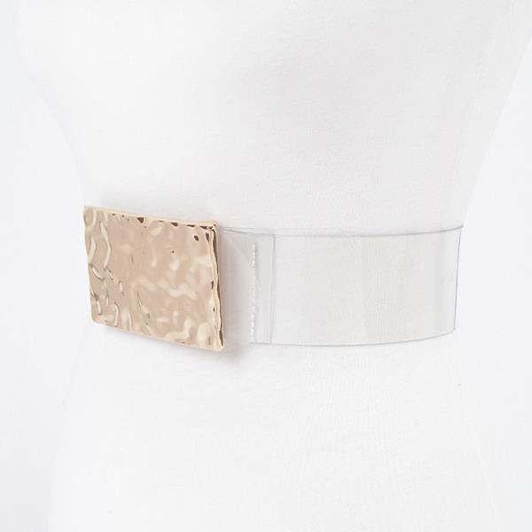 VINTAGE METAL BUCKLE CLEAR PLUS SIZE BELT