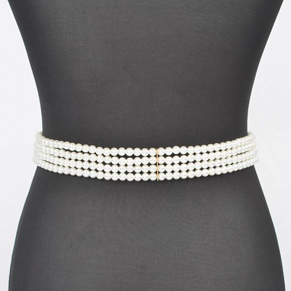 OVERSIZED FLOWER PEARL PLUS SIZE ELASTIC BELT