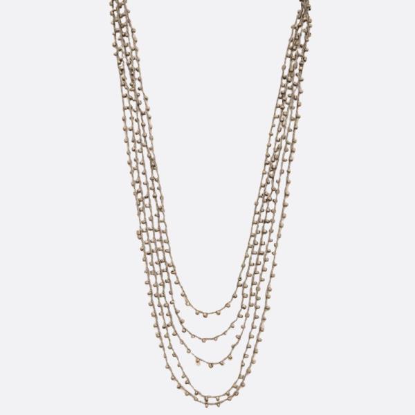 DAINTY BEADED LAYERED NECKLACE