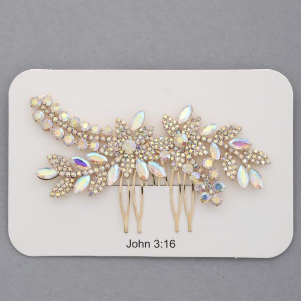 CRYSTAL STONE BRIDAL HAIR COMB