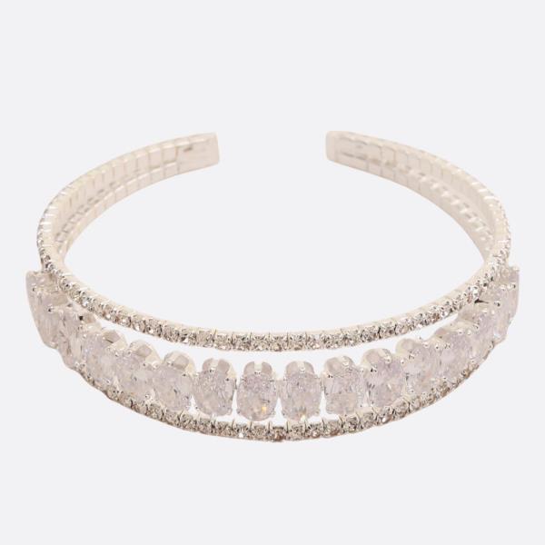 OVAL CZ CUFF BRACELET