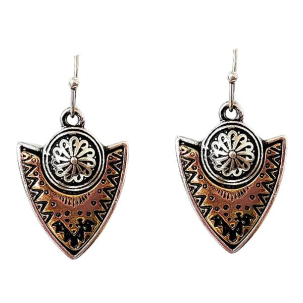 WESTERN STYLE METAL ARROW DANGLE EARRING