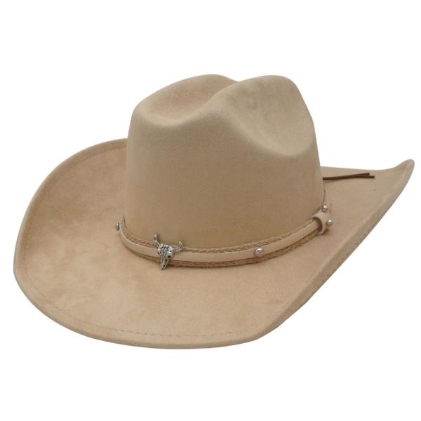 LONG HORN CONTRAST/BRAID BANDED COWBOY HAT