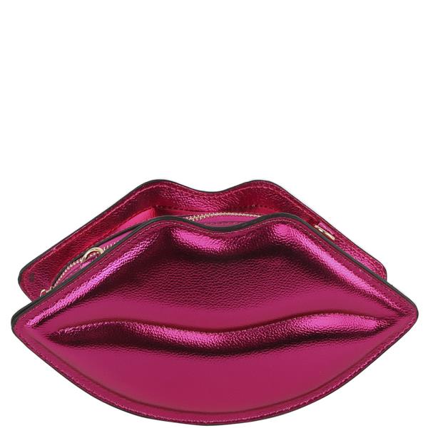 CHIC KISS LIPS ZIPPER CROSSBODY BAG