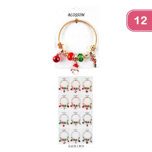 CHRISTMAS CHARM BRACELET (12 UNITS)