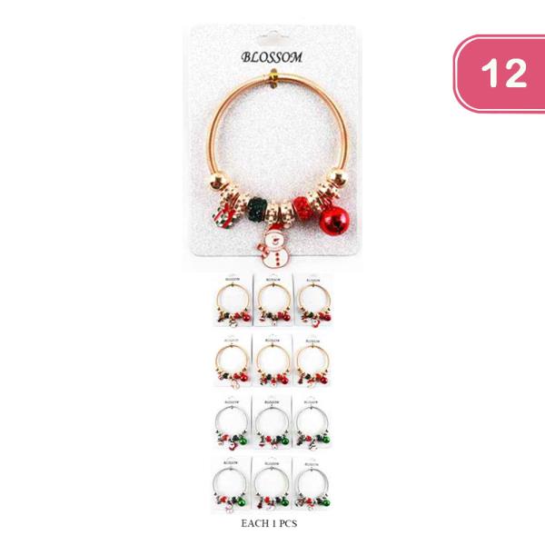 CHRISTMAS CHARM BRACELET (12 UNITS)