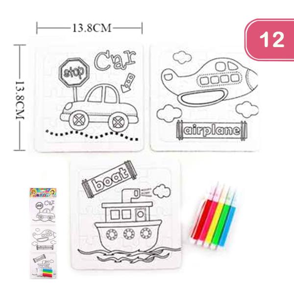 CAR BOAT AND AIRPLANE CANVA (12 UNITS)