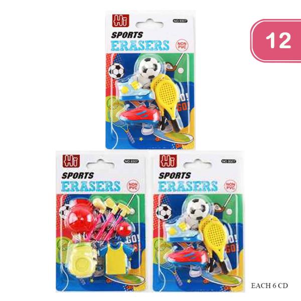 SPORT ERASERS (12 UNITS)