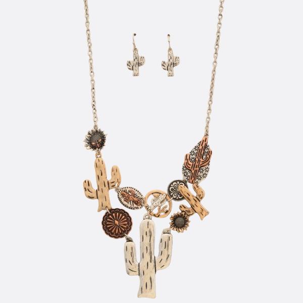 WESTERN STYLE CACTUS NECKLACE