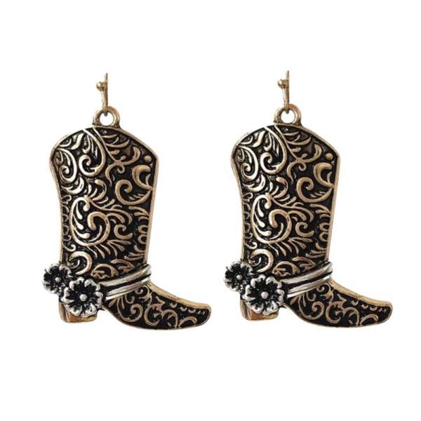 WESTERN BOOTS DANGLE EARRING