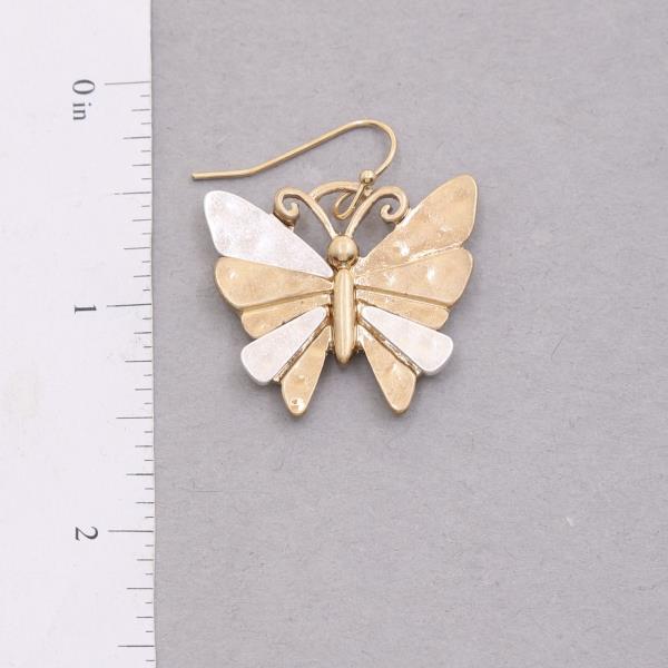 WESTERN METAL BUTTERFLY DANGLE EARRING