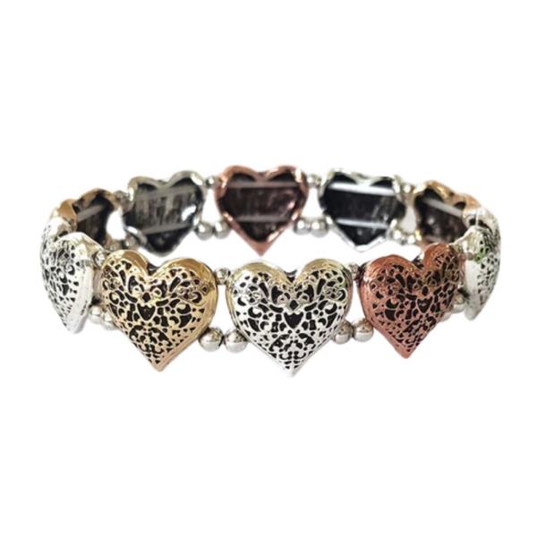 WESTERN STYLE HEART STRETCH BRACELET