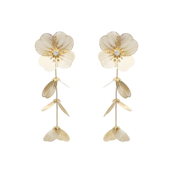 METAL FLOWER EARRING