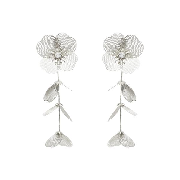 METAL FLOWER EARRING