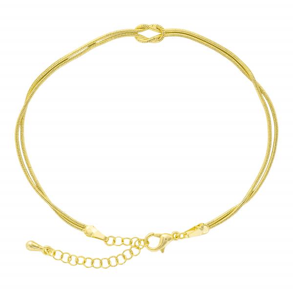 BRASS GOLD PLATED KNOT BRACELET