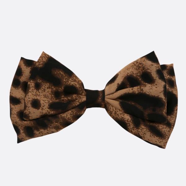 ANIMAL PRINT HAIR BOW PIN