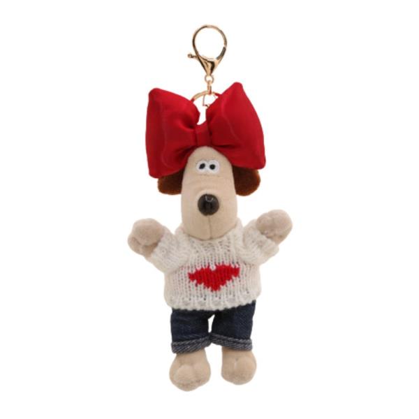 SMALL RIBBON DOG KEYCHAIN