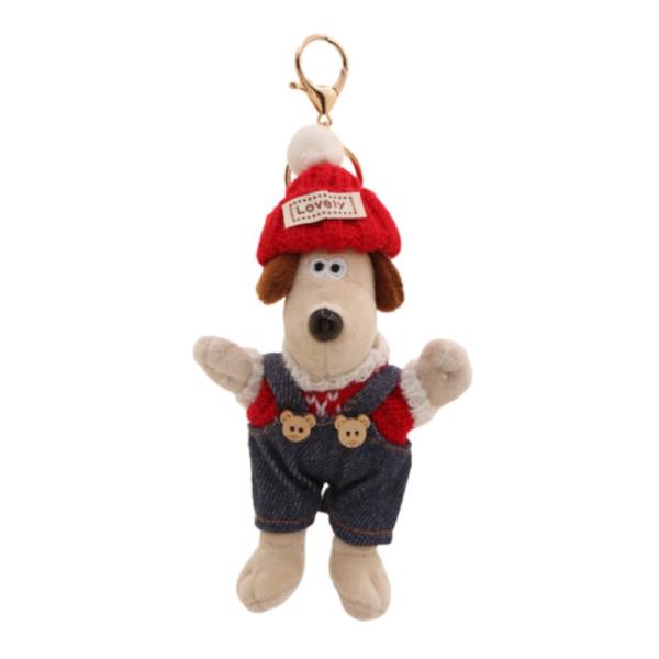 SMALL RIBBON DOG KEYCHAIN