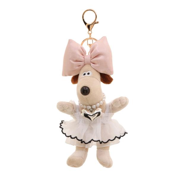 SMALL RIBBON DOG KEYCHAIN