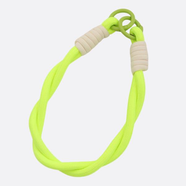 TWO TONE BRAIDED ROPE BAG CHARM