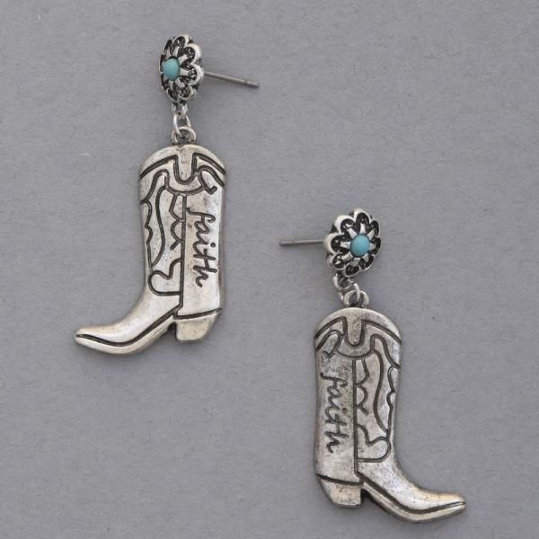 FAITH BOOTS FLOWER EARRING