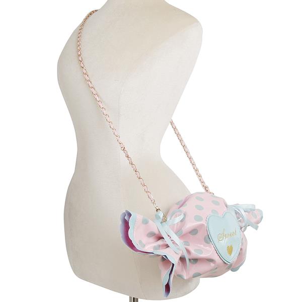 POLKA DOTTED CANDY SHAPED CROSSBODY BAG