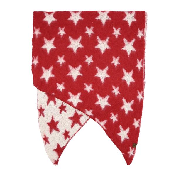 ALL OVER STAR BIAS CUT BRUSHED SCARF