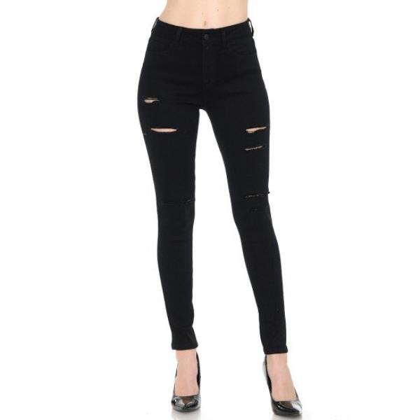 ($12.00 x 15PCS) HIGH-RISE SLASH DESTRUCTED SKINNY