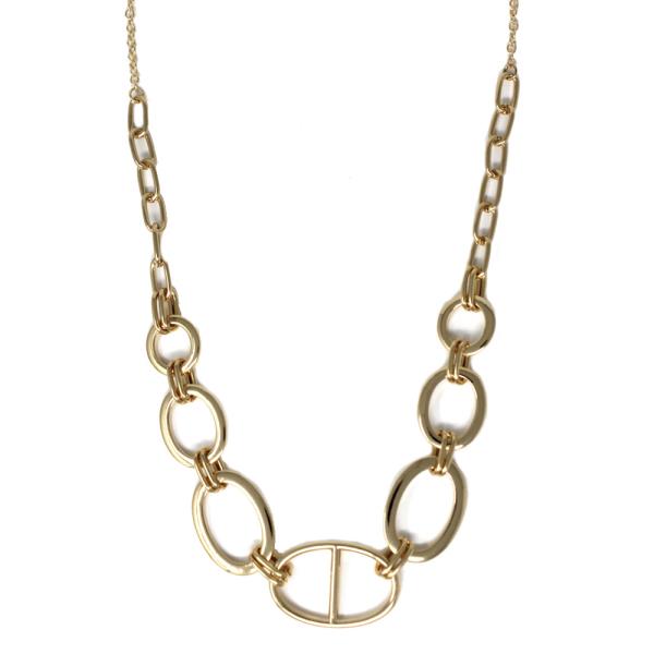 OVAL LINKED CHAIN NECKLACE