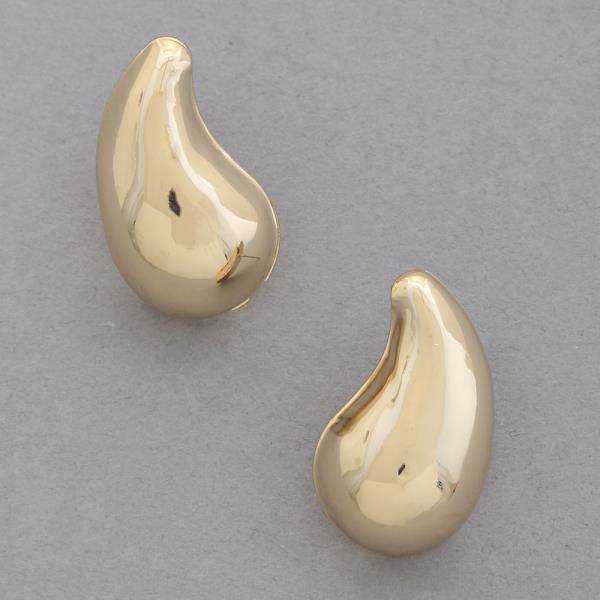 TEARDROP DOME METAL EARRING