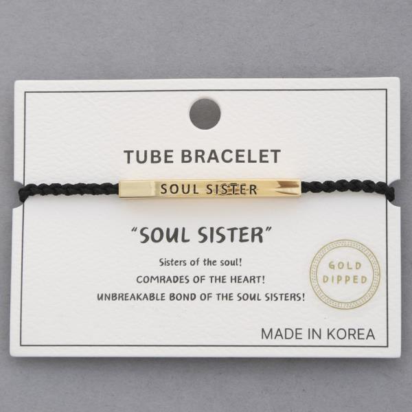 SOUL SISTER TUBE GOLD DIPPED BRACELET