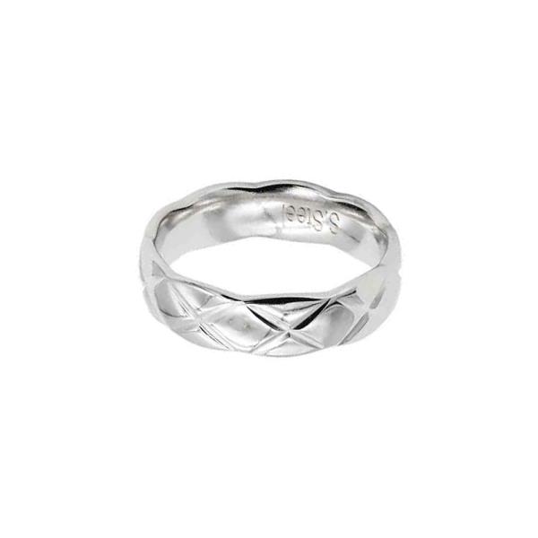 STAINLESS STEEL TEXTURED RING