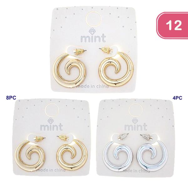 SWIRL EARRINGS (12 UNITS)