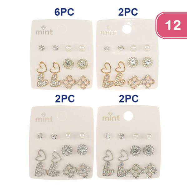 6PC EARRING SET (12 UNITS )