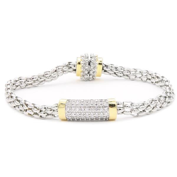 2-TONE PLATED CABLE BRACELETS