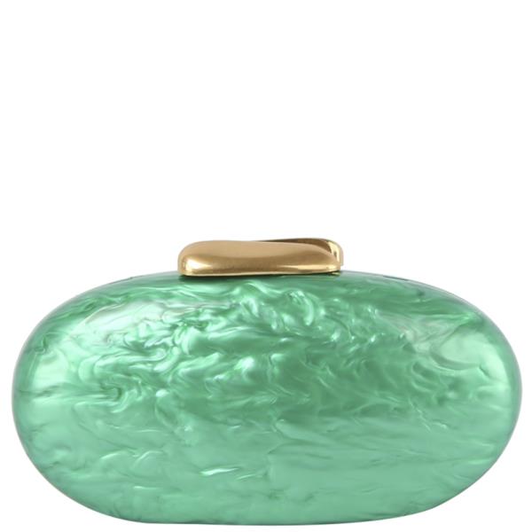 OVAL ACRYLIC EVENING CLUTCH BAG