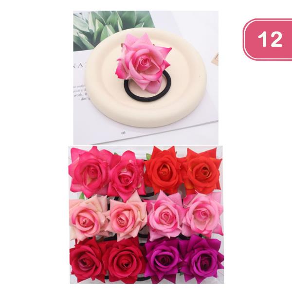 ROSE HAIR TIE (12 UNITS )