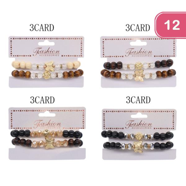 BEADED STRETCHABLE BRACELET (12 UNITS )