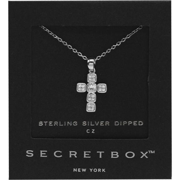 SECRET BOX GOLD DIPPED CROSS PENDANT NECKLACE