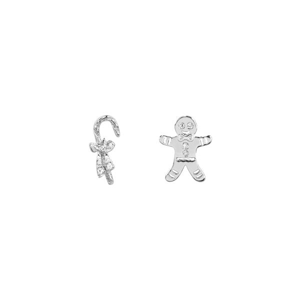 SECRET BOX 24K GOLD DIPPED GINGERBREAD MAN EARRING