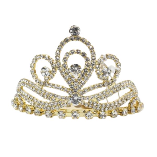 RHINESTONE MINI CROWN TIARA