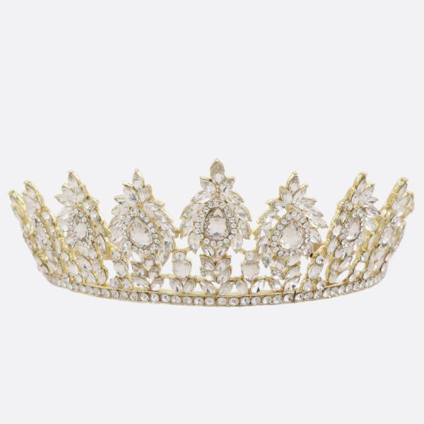 RHINESTONE CROWN TIARA