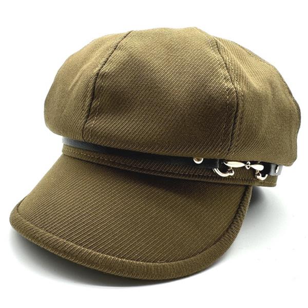 CABBIE NEWSBOY BERET HAT WITH BELT BAND