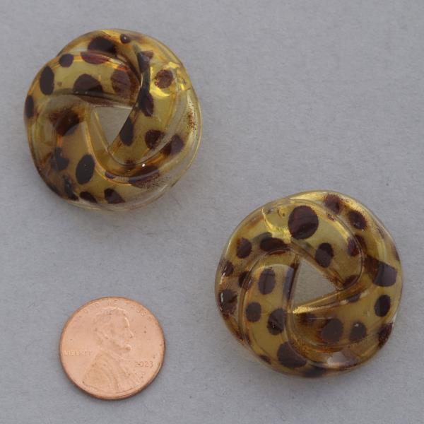 ANIMAL PRINT ROUND EARRING