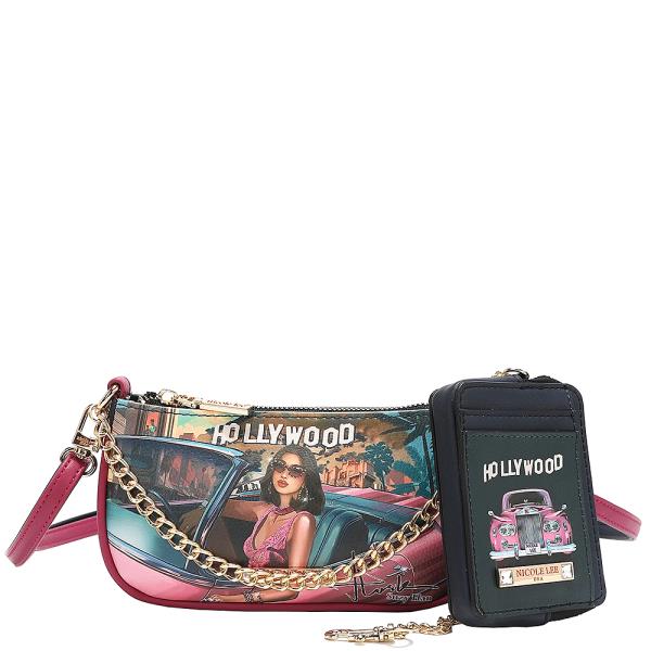 NICOLE LEE HOLLYWOOD DRIVE 2 PC GIFT SET (CROSSBODY & WALLET)