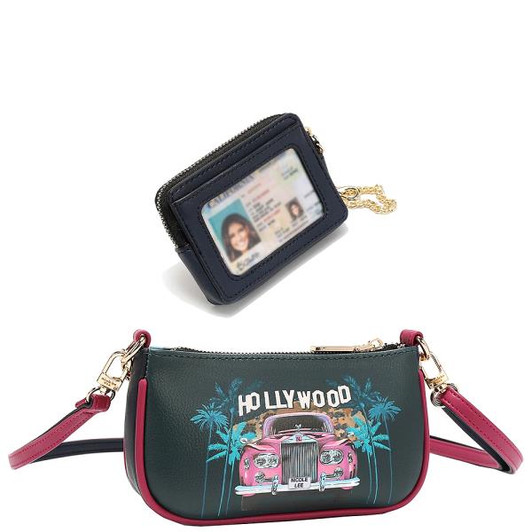 NICOLE LEE HOLLYWOOD DRIVE 2 PC GIFT SET (CROSSBODY & WALLET)